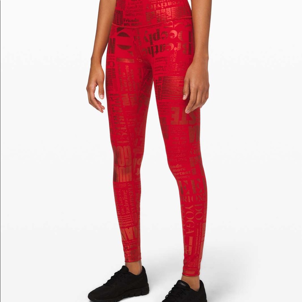 Lululemon red manifesto leggings